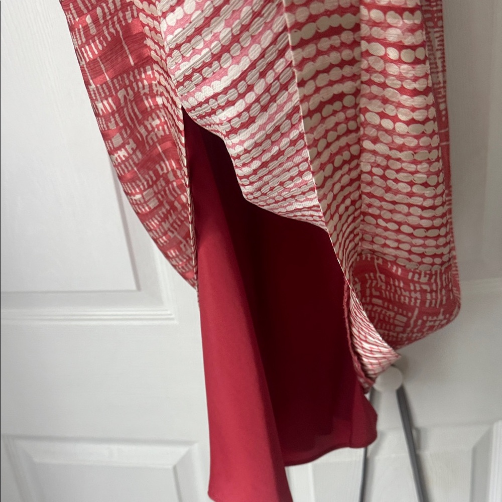 BCBGMaxAzria Red and White Striped Midi Dress - Picture 5 of 8